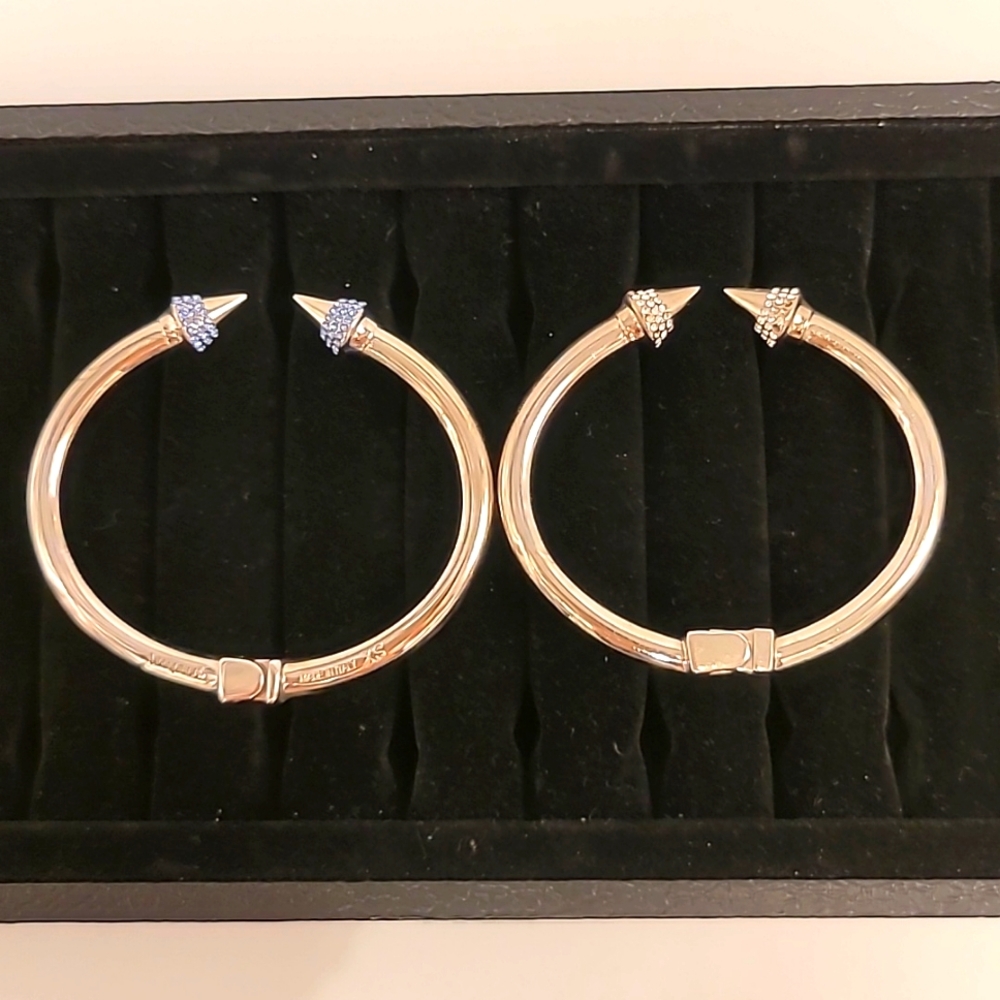 Vita Fede Mini Titan Bracelet with Clear & Light Blue Crystals Unisex New
